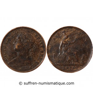 GRANDE-BRETAGNE, VICTORIA - FARTHING 1890