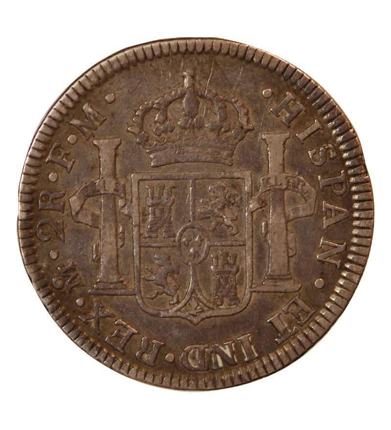 MEXIQUE, CHARLES IV - 2 REALES ARGENT 1790