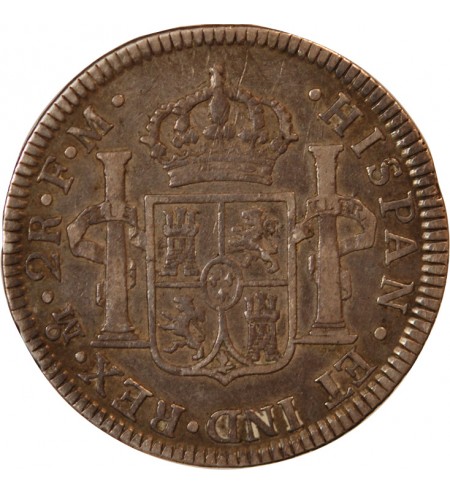 MEXIQUE, CHARLES IV - 2 REALES ARGENT 1790