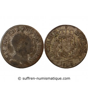 ALLEMAGNE, BAVIÈRE, MAXIMILIEN I JOSEPH - 6 KREUZER 1824
