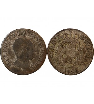 ALLEMAGNE, BAVIÈRE, MAXIMILIEN I JOSEPH - 6 KREUZER 1824 2