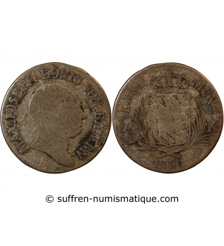 ALLEMAGNE, BAVIÈRE, MAXIMILIEN I JOSEPH - 6 KREUZER 1811