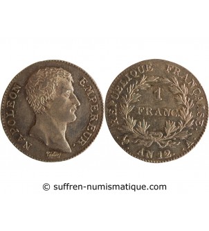 1 FRANC NAPOLEON I AN 12 A PARIS