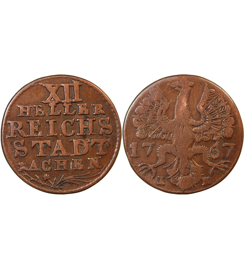 ALLEMAGNE, AIX-LA-CHAPELLE - 12 HELLER 1767 IK