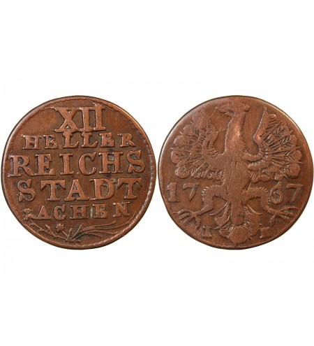 ALLEMAGNE, AIX-LA-CHAPELLE - 12 HELLER 1767 IK