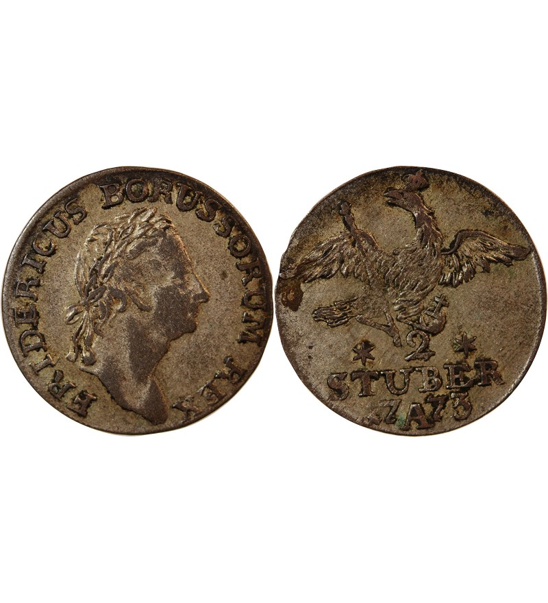 ALLEMAGNE, BRANDEBOURG-PRUSSE, FRIEDRICH II - 2 STUBER 1773 A BERLIN