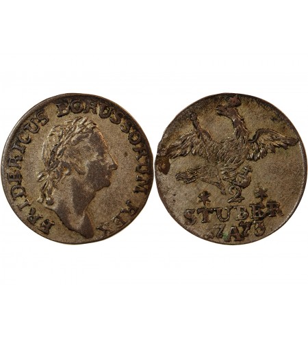ALLEMAGNE, BRANDEBOURG-PRUSSE, FRIEDRICH II - 2 STUBER 1773 A BERLIN