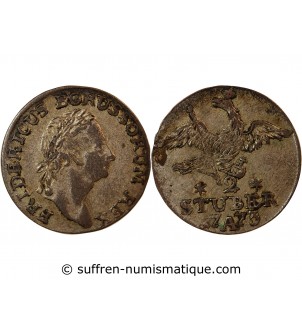 ALLEMAGNE, BRANDEBOURG-PRUSSE, FRIEDRICH II - 2 STUBER 1773 A BERLIN
