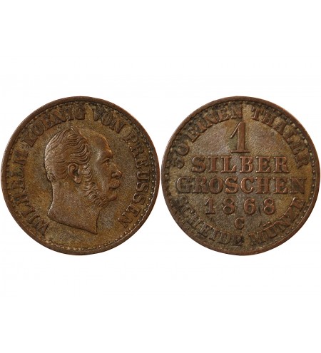 ALLEMAGNE, PRUSSE, WILHELM I - 1 GROSCHEN 1868 C FRANCFORT