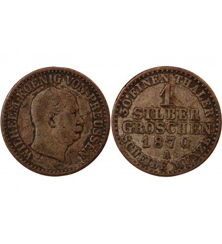 ALLEMAGNE, PRUSSE, WILHELM I - 1 GROSCHEN 1870 A BERLIN