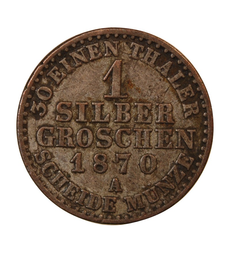 ALLEMAGNE, PRUSSE, WILHELM I - 1 GROSCHEN 1870 A BERLIN