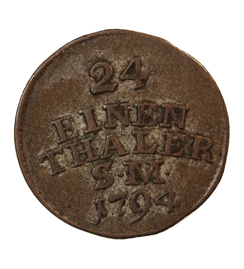 ALLEMAGNE, SAXE-WEIMAR-EISENACH, KARL AUGUST - 1/24 THALER 1794