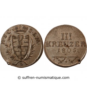 ALLEMAGNE, SAXE-COBOURG-SAALFELD, FRANZ FRIEDRICH ANTON - 3 KREUZER 1805