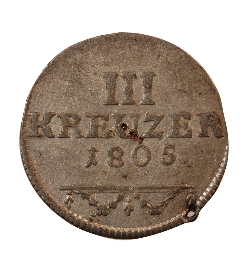ALLEMAGNE, SAXE-COBOURG-SAALFELD, FRANZ FRIEDRICH ANTON - 3 KREUZER 1805