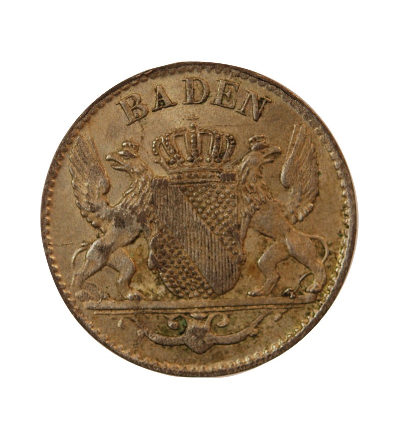 ALLEMAGNE, BADE, LEOPOLD I - 3 KREUZER 1851