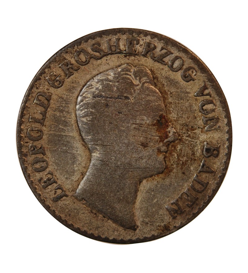 ALLEMAGNE, BADE, LEOPOLD I - 6 KREUZER 1831