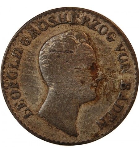 ALLEMAGNE, BADE, LEOPOLD I - 6 KREUZER 1831