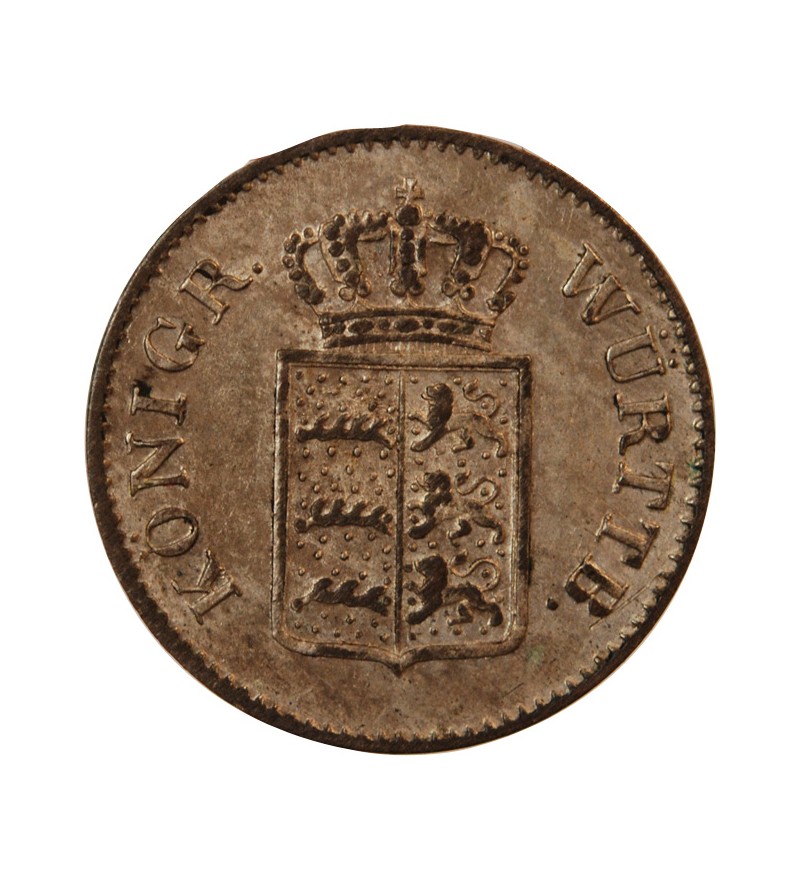 ALLEMAGNE, WURTEMBERG, WILHELM I - 3 KREUZER 1843