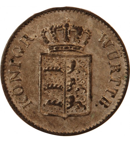 ALLEMAGNE, WURTEMBERG, WILHELM I - 3 KREUZER 1843