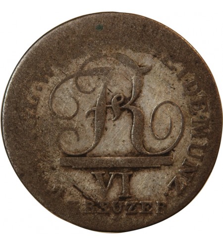 ALLEMAGNE, WURTEMBERG, FRIEDRICH I - 6 KREUZER 1811