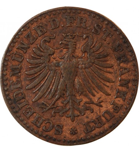 ALLEMAGNE, FRANCFORT-SUR-LE-MAIN - 1 HELLER 1865