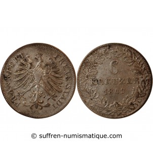 ALLEMAGNE, FRANCFORT-SUR-LE-MAIN - 6 KREUZER 1849