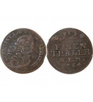 ALLEMAGNE, MECKLEMBOURG-SCHWERIN, CHRISTIAN LUDWIG II - 1/12 THALER 1754 2