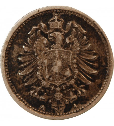 ALLEMAGNE, WILHELM I - 20 PFENNIG ARGENT 1874 A BERLIN