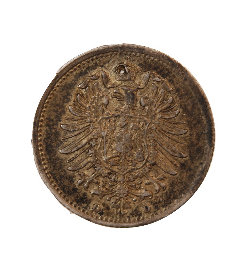 ALLEMAGNE, WILHELM I - 20 PFENNIG ARGENT 1876 D MUNICH