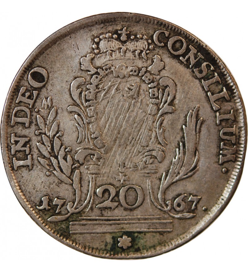 ALLEMAGNE, BAVIÈRE, MAXIMILIEN III JOSEPH - 20 KREUZER ARGENT 1767 A