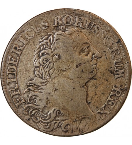 ALLEMAGNE, PRUSSE, FRIEDRICH II - 1/3 THALER ARGENT 1769 B BRESLAU