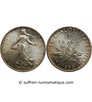 France 1 Franc Semeuse 1898