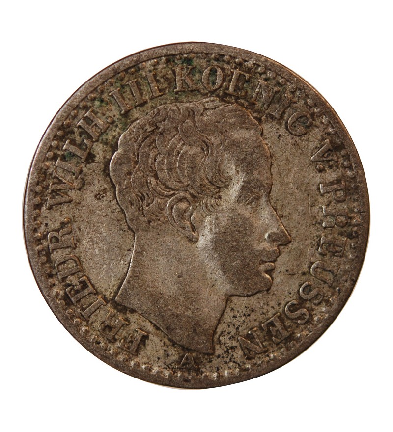 ALLEMAGNE, PRUSSE, FRIEDRICH WILHELM III - 1/6 THALER ARGENT 1826 A BERLIN