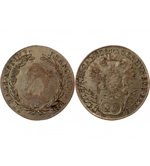 AUTRICHE, FRANÇOIS II - 20 KREUZER ARGENT 1806 B KREMNITZ 2