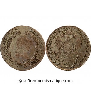 AUTRICHE, FRANÇOIS II - 20 KREUZER ARGENT 1806 B KREMNITZ