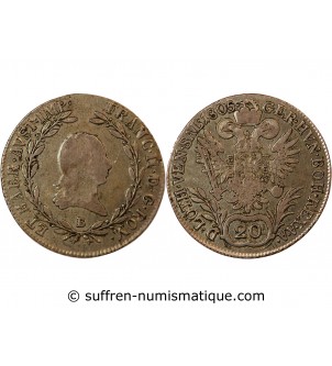 AUTRICHE, FRANÇOIS II - 20 KREUZER ARGENT 1805 B KREMNITZ