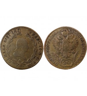 AUTRICHE, FRANÇOIS II - 20 KREUZER ARGENT 1806 A VIENNE 2