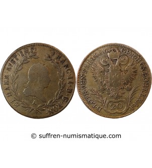 AUTRICHE, FRANÇOIS II - 20 KREUZER ARGENT 1806 A VIENNE