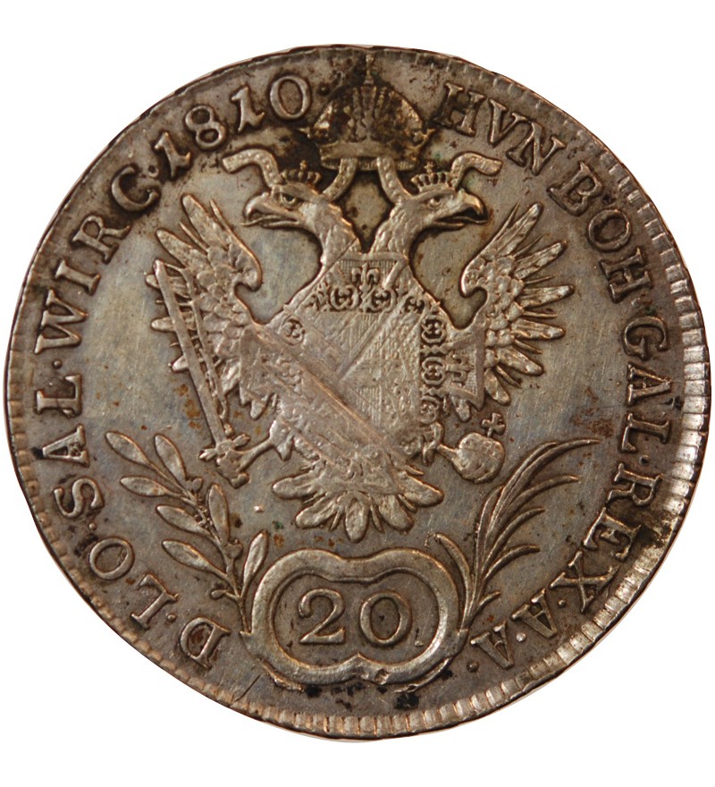 AUTRICHE, FRANÇOIS Ier - 20 KREUZER ARGENT 1810 A VIENNE