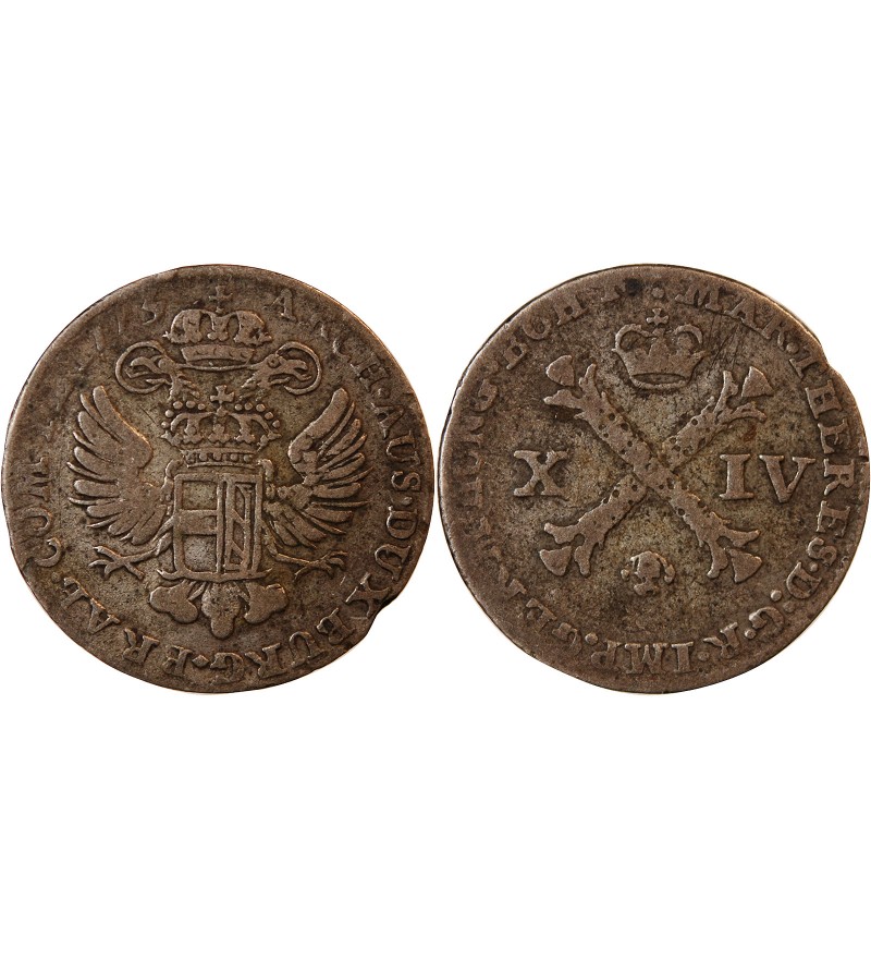 PAYS-BAS AUTRICHIENS, MARIE-THERESE - 14 LIARDS ARGENT 1773