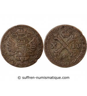 PAYS-BAS AUTRICHIENS, MARIE-THERESE - 14 LIARDS ARGENT 1773
