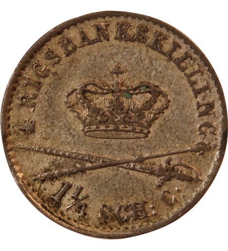 DANEMARK, CHRISTIAN VIII - 4 RIGSBANKSKILLING 1841 FK