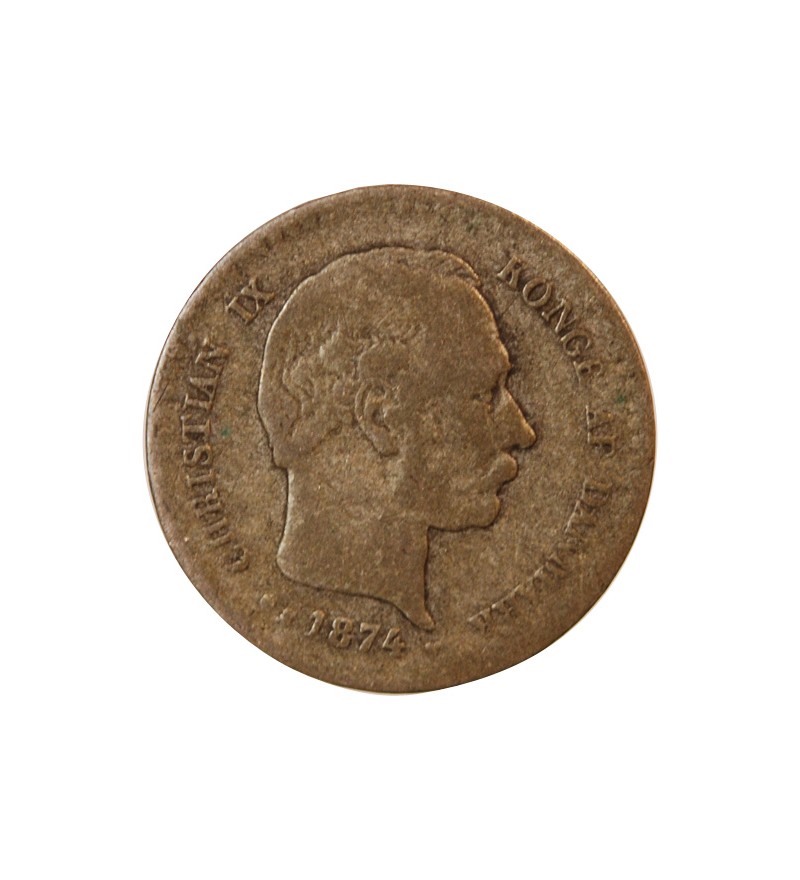 DANEMARK, CHRISTIAN IX - 10 ØRE 1874 CS