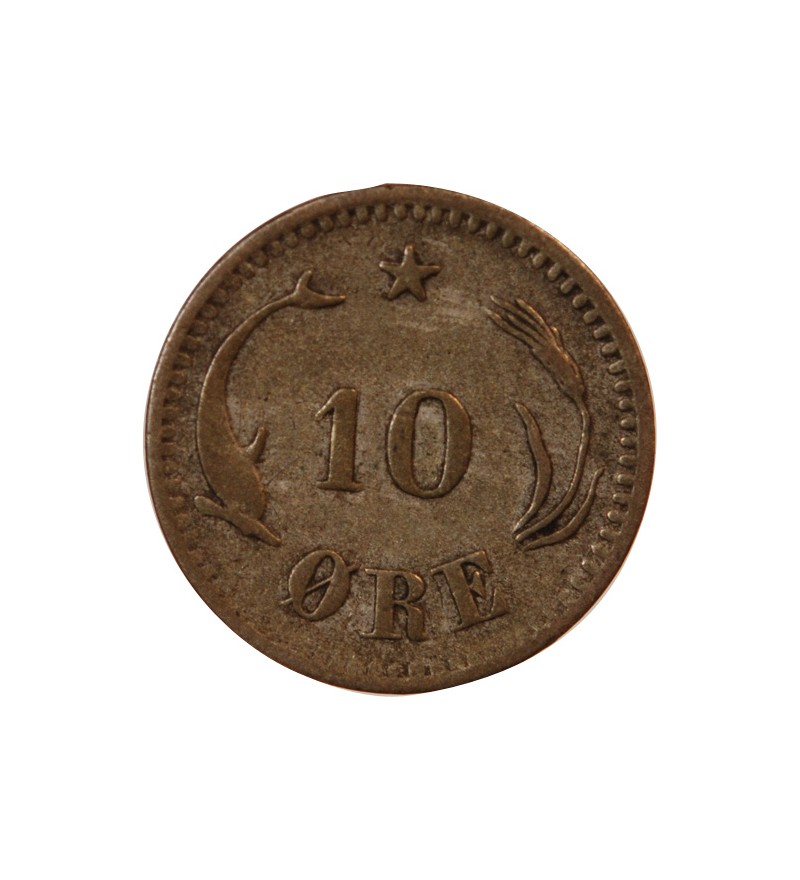DANEMARK, CHRISTIAN IX - 10 ØRE 1874 CS