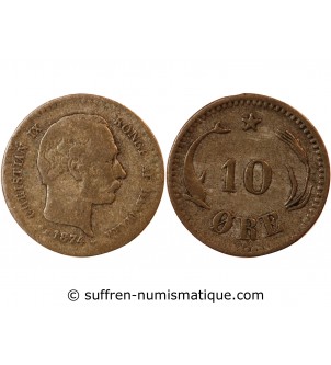 DANEMARK, CHRISTIAN IX - 10 ØRE 1874 CS