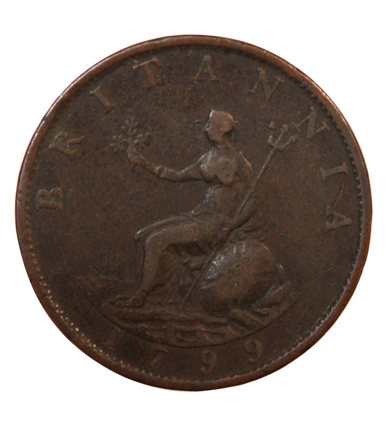 GRANDE-BRETAGNE, GEORGES III - 1/2 PENNY 1799