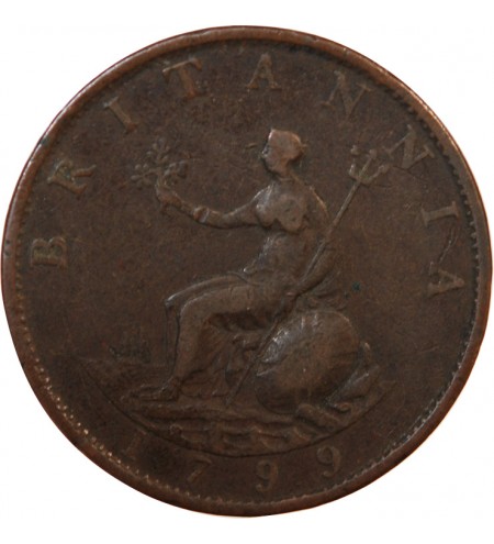 GRANDE-BRETAGNE, GEORGES III - 1/2 PENNY 1799