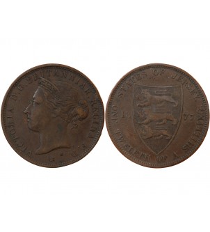 JERSEY, VICTORIA - 1/12 SHILLING 1877 H 2