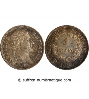 France Napoléon I  - Franc Argent - 1808 A Paris