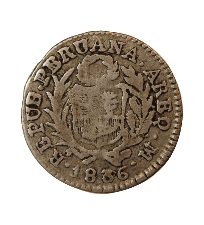 PEROU - 1/2 REAL ARGENT 1836